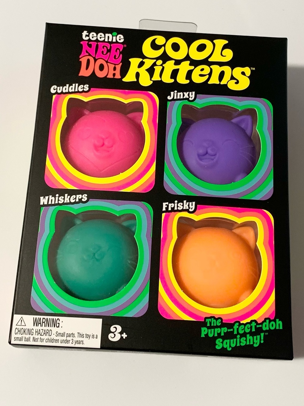 NEEDOH Cool Kittens Teenie Squishy Cats 4 Pack NEW SEALED NEE DOH